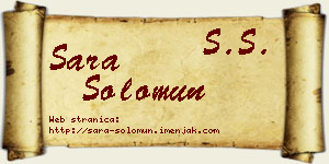 Sara Solomun vizit kartica